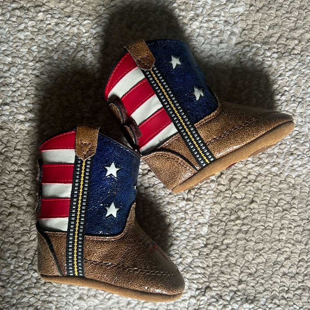 CODY JAMES INFANT BOYS' FLAG POPPET WESTERN BOOTS - ROUND TOE